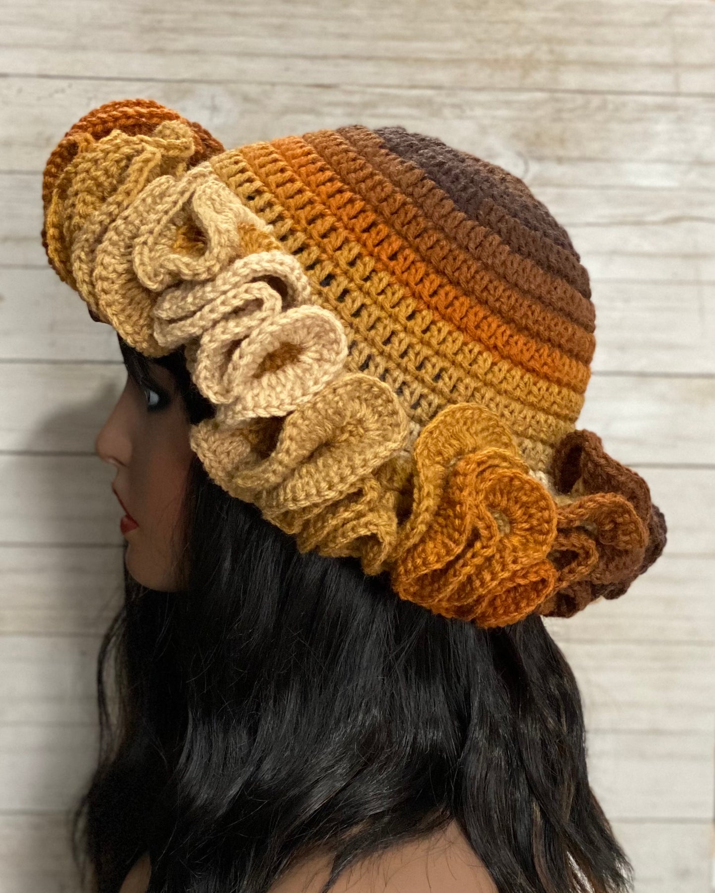 Crochet Ruffle Hat
