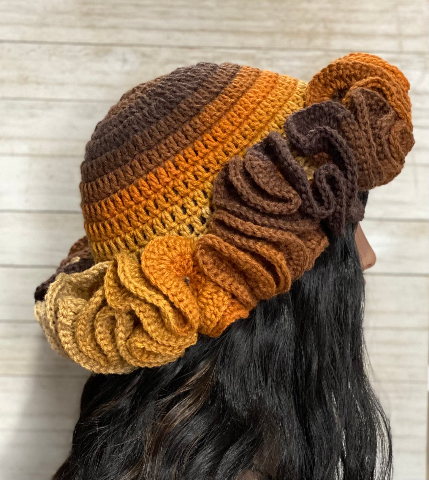 Crochet Ruffle Hat
