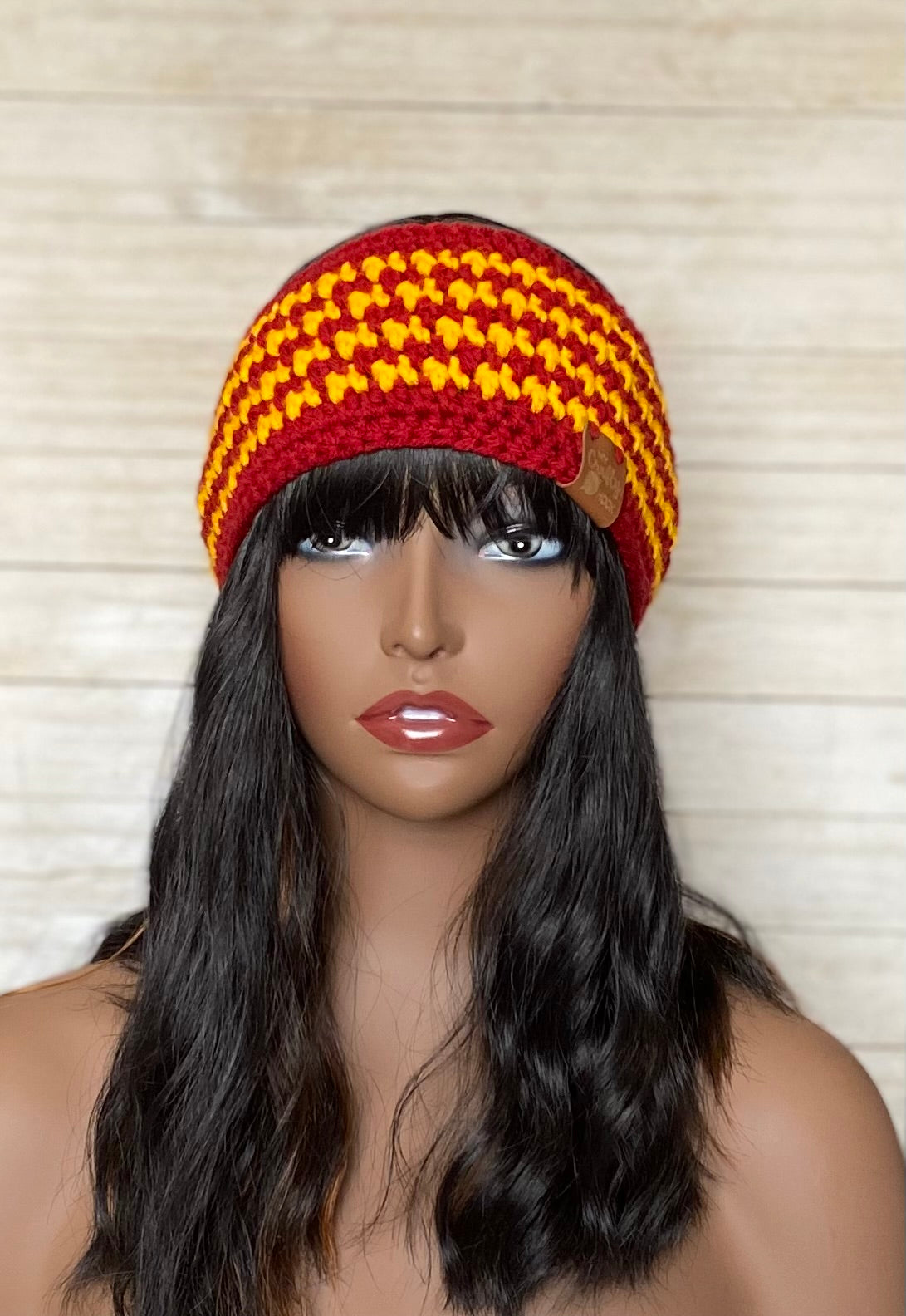 Crocheted Houndstooth Ear Warmer