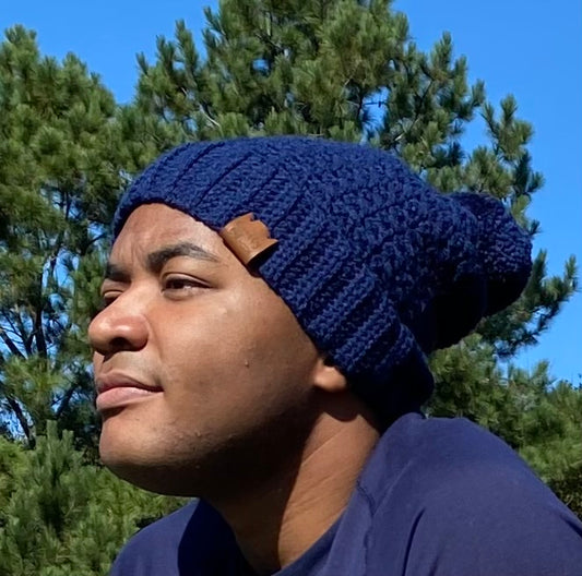 Crochet Beanie Hat with Pom-Pom