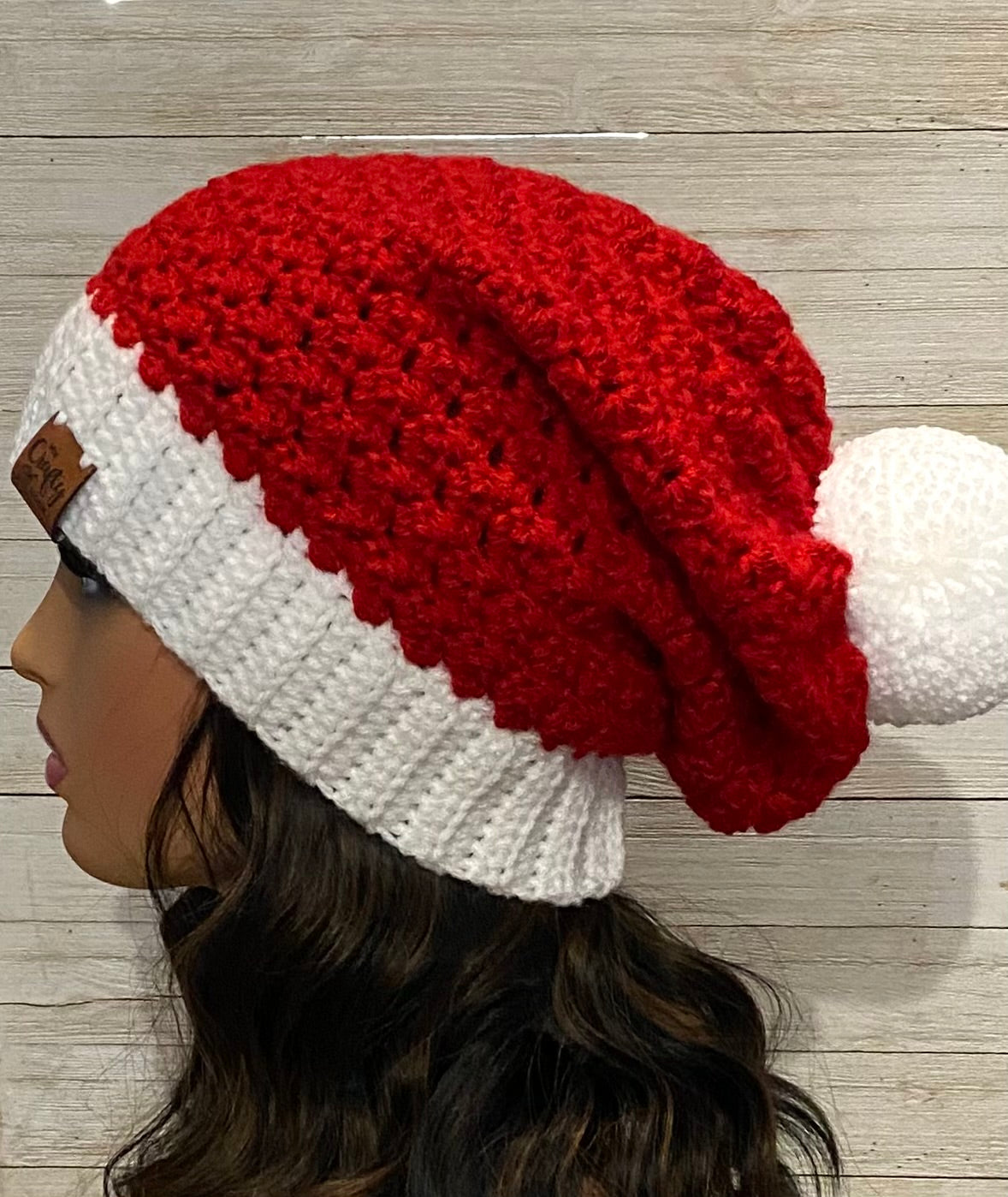 Crochet Slouchy Santa Hat