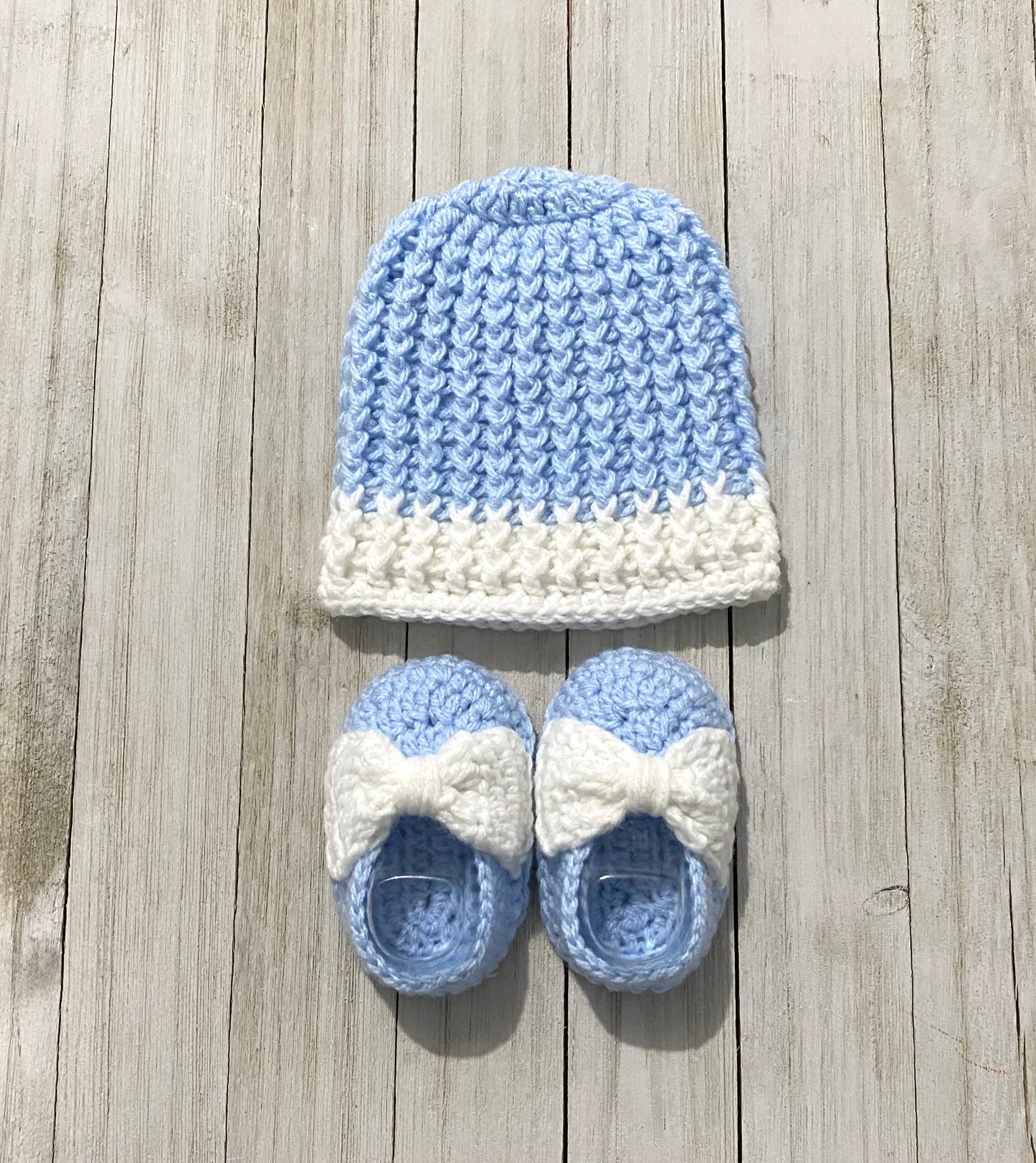 Crochet Baby Hat and Bootie Set