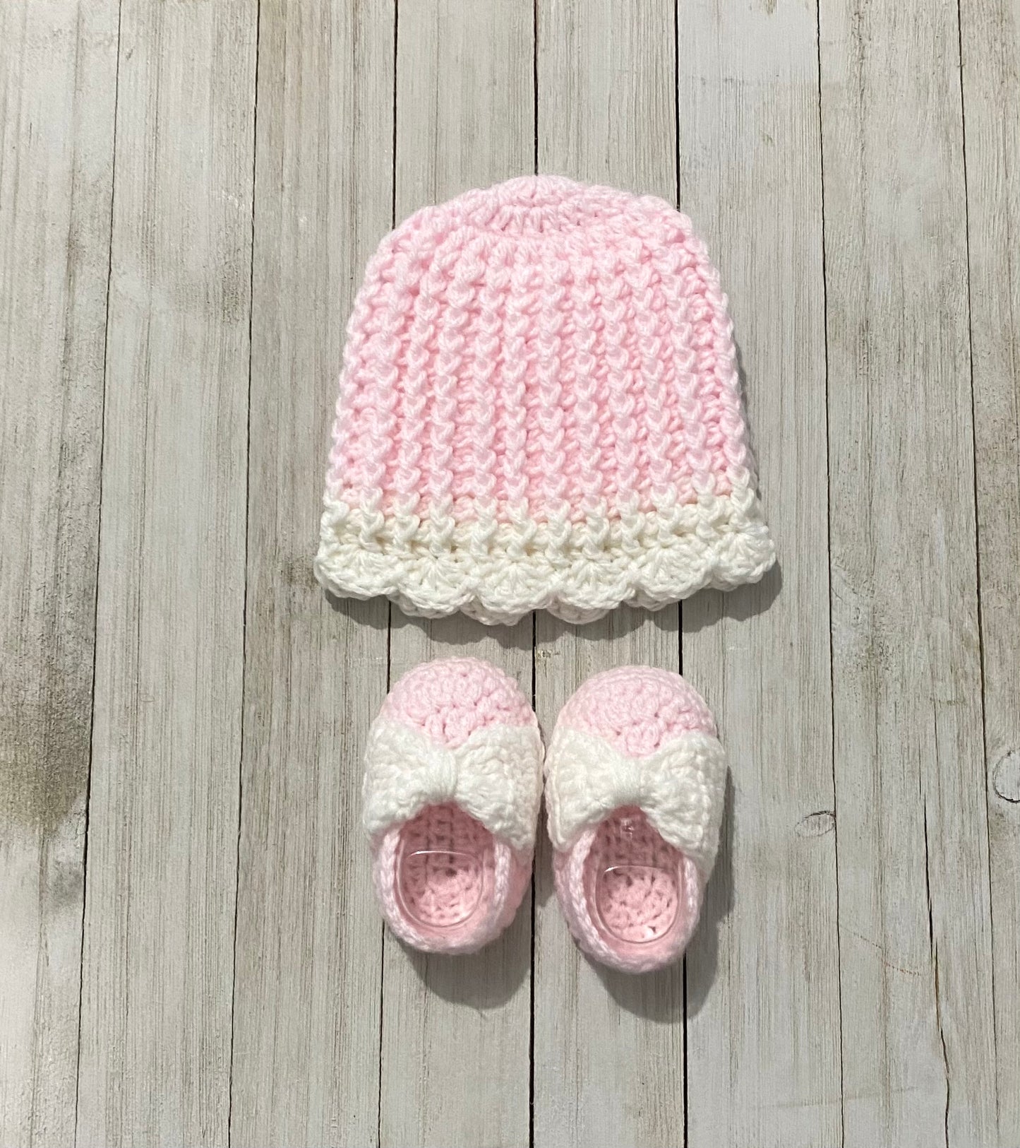 Crochet Baby Hat and Bootie Set