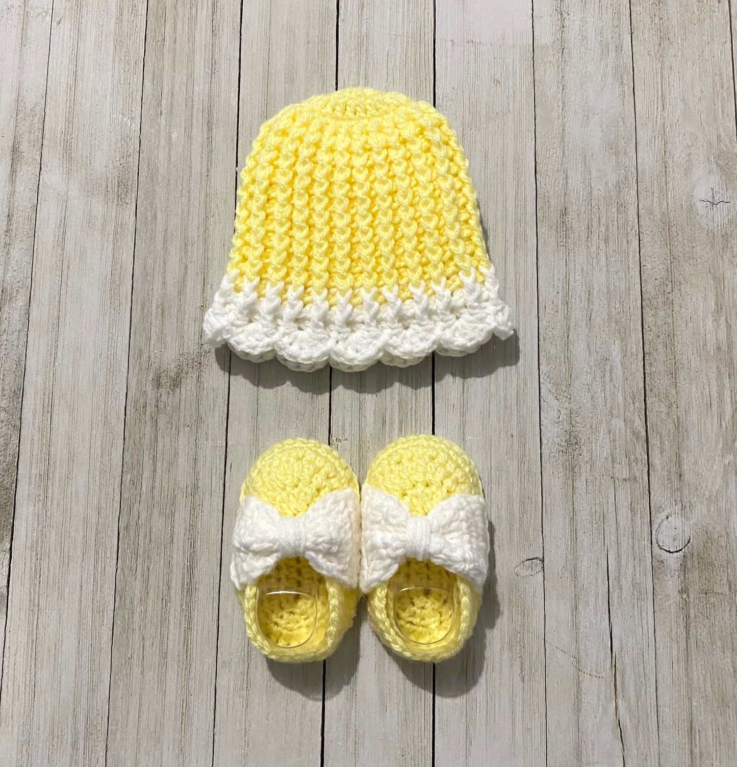 Crochet Baby Hat and Bootie Set