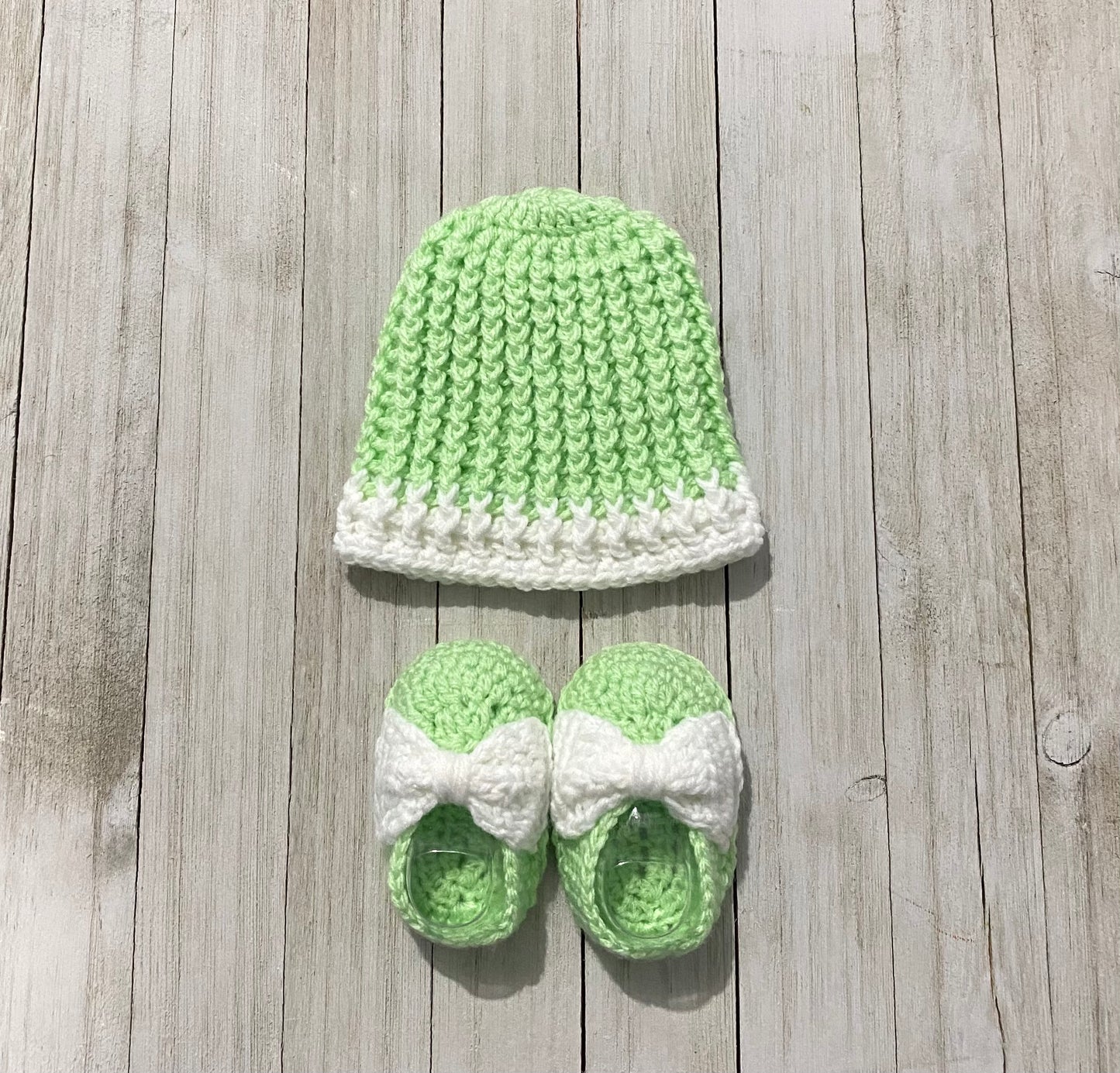 Crochet Baby Hat and Bootie Set