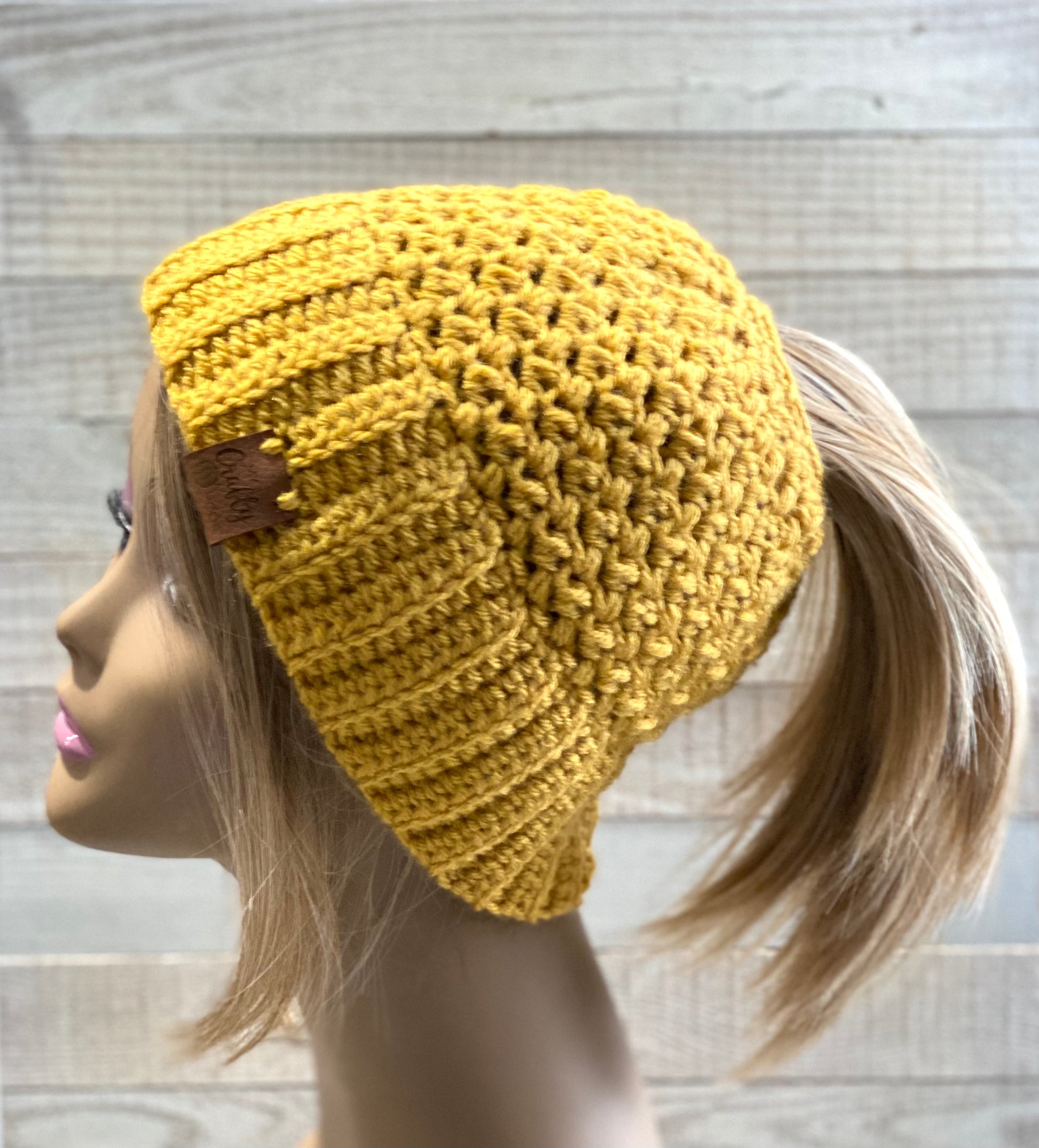 Crochet Ponytail Hat – My Crafty Hook crochet-ponytail-hat-my-crafty-hook