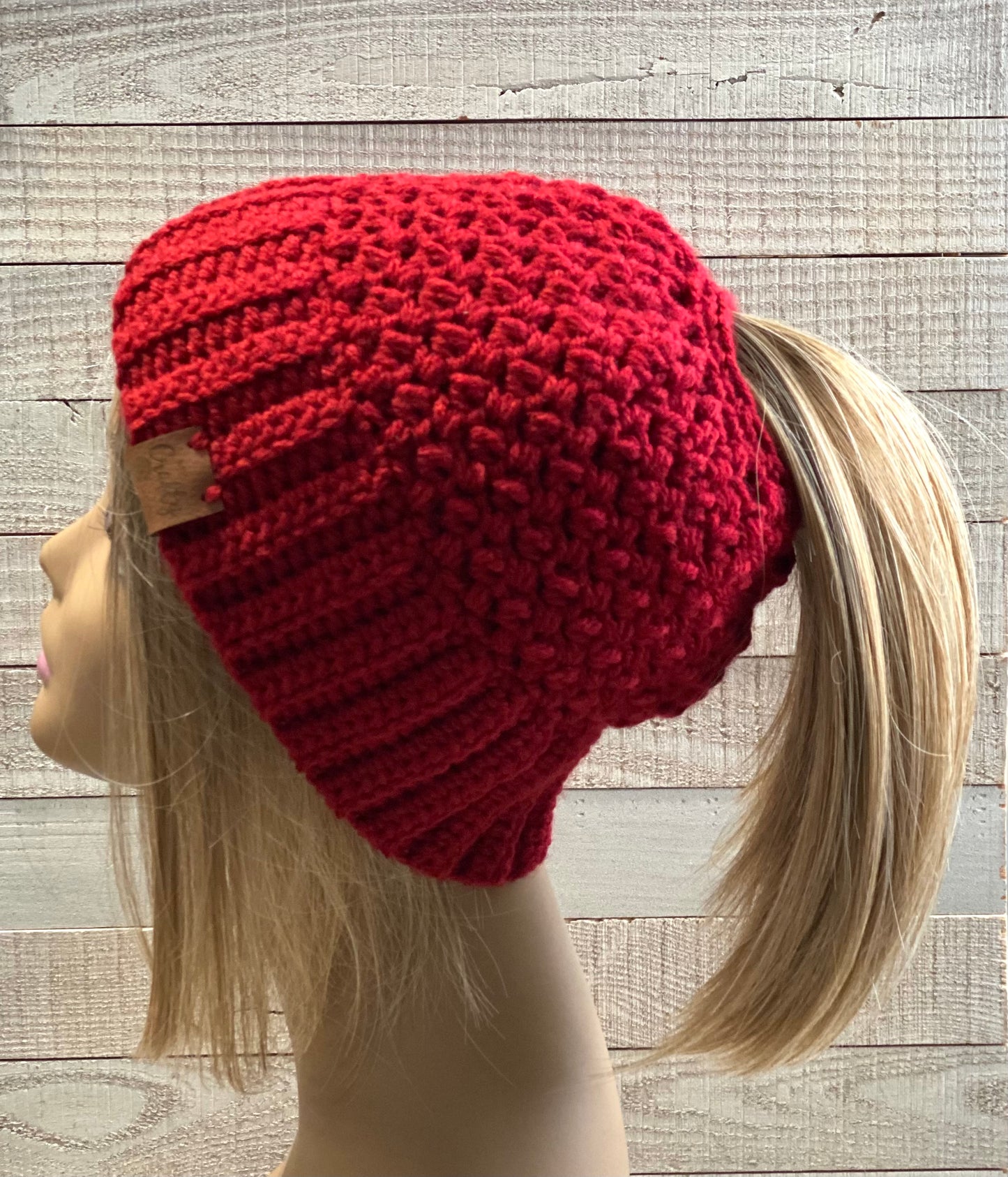 Crochet Ponytail Hat