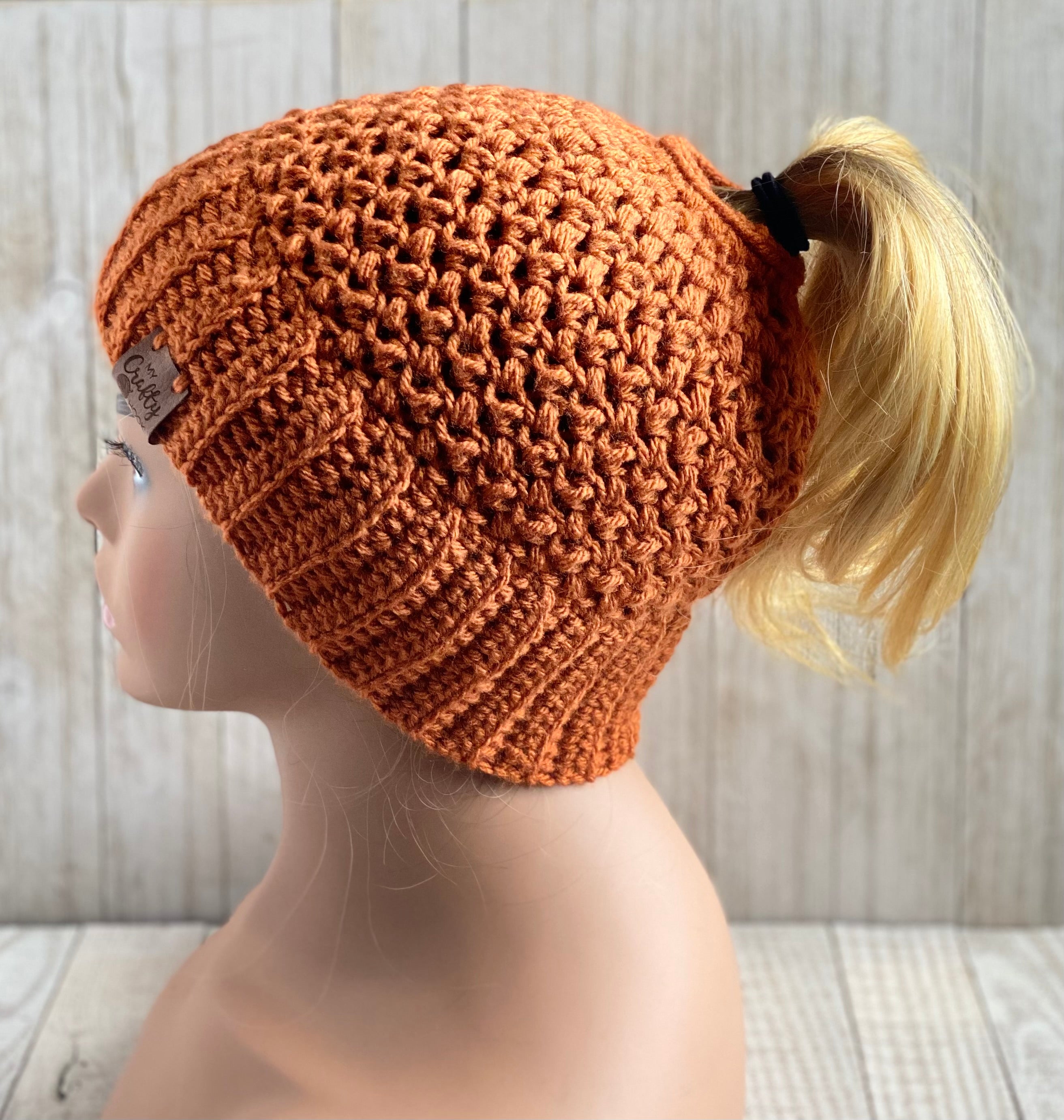 Crochet 2024 ponytail hat