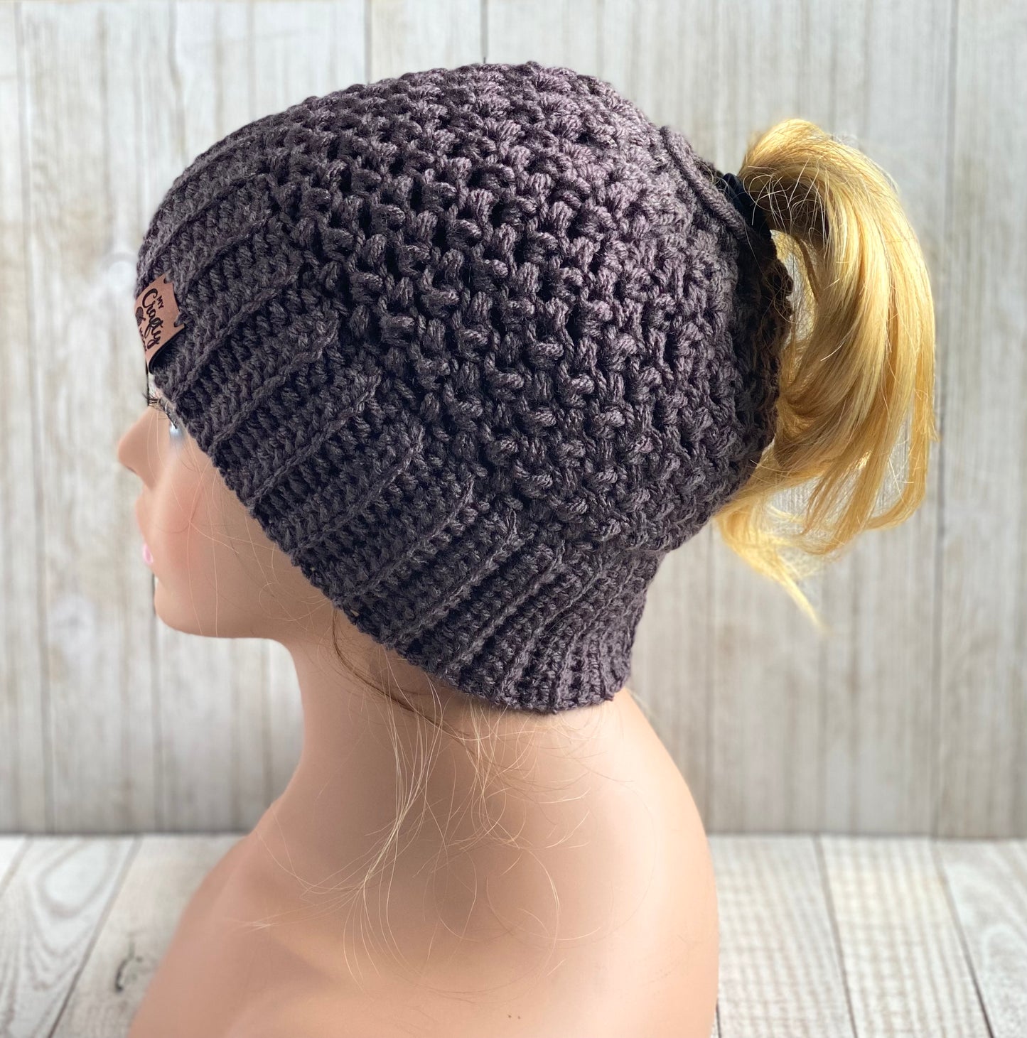 Crochet Ponytail Hat