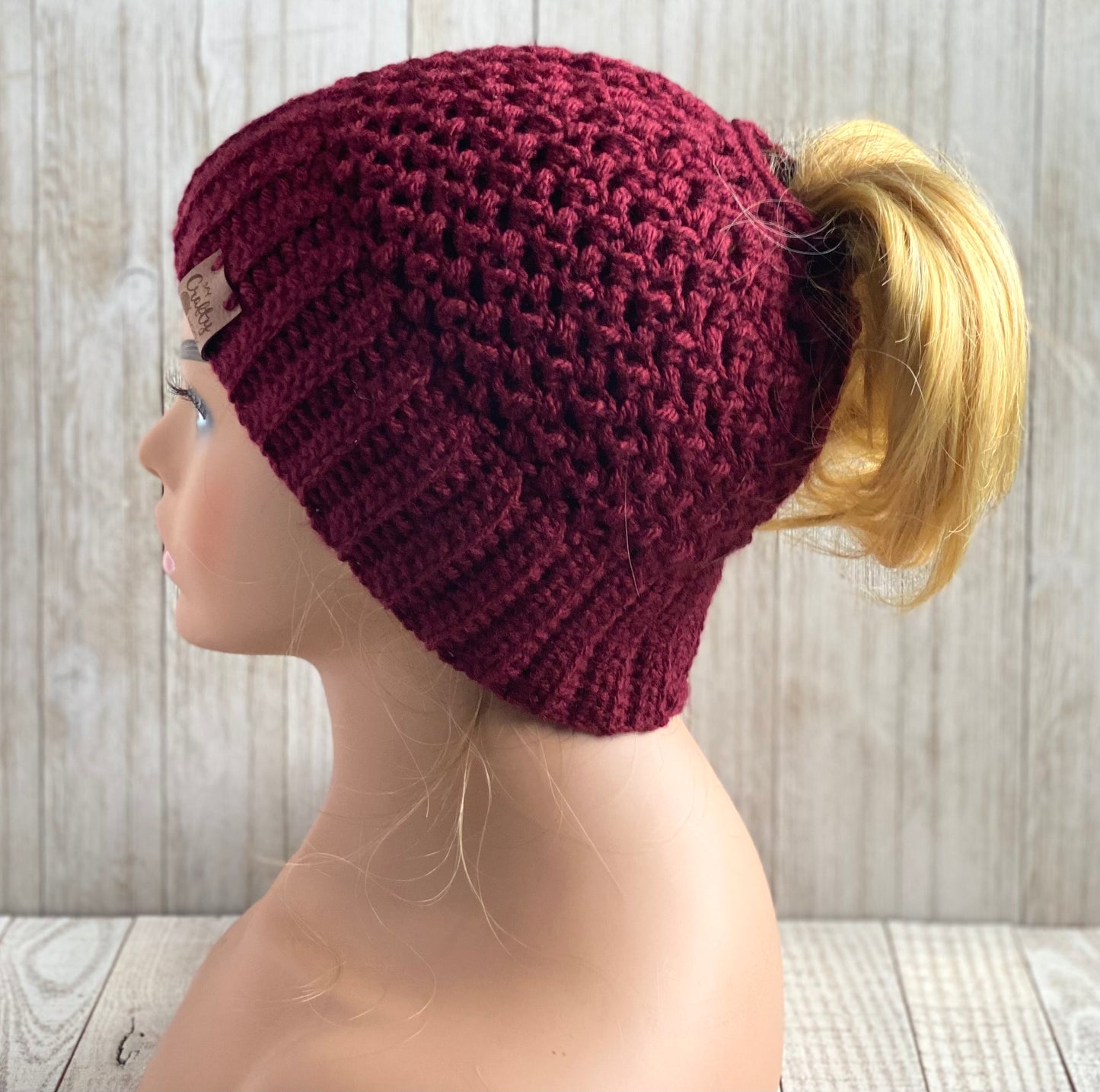 Crochet Ponytail Hat