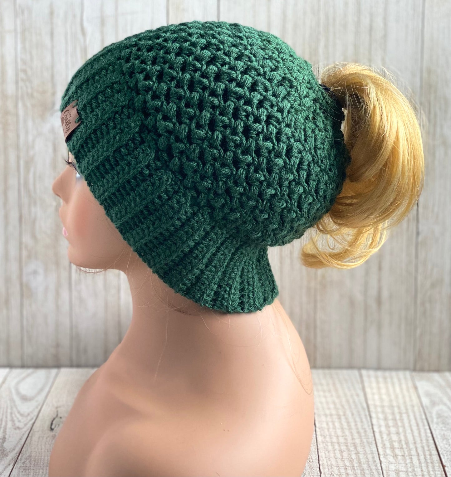 Crochet Ponytail Hat