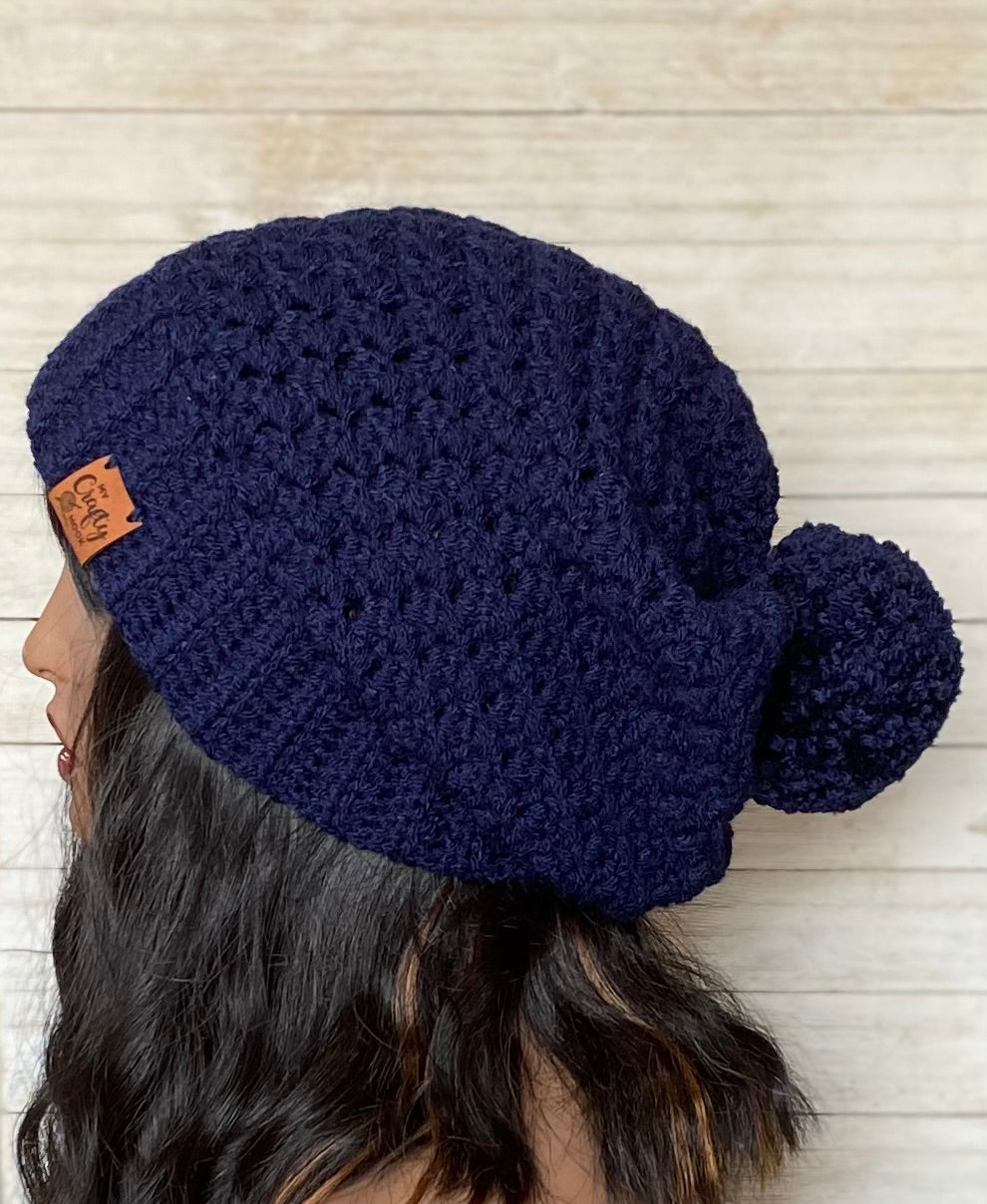 Crochet Beanie Hat with Pom-Pom