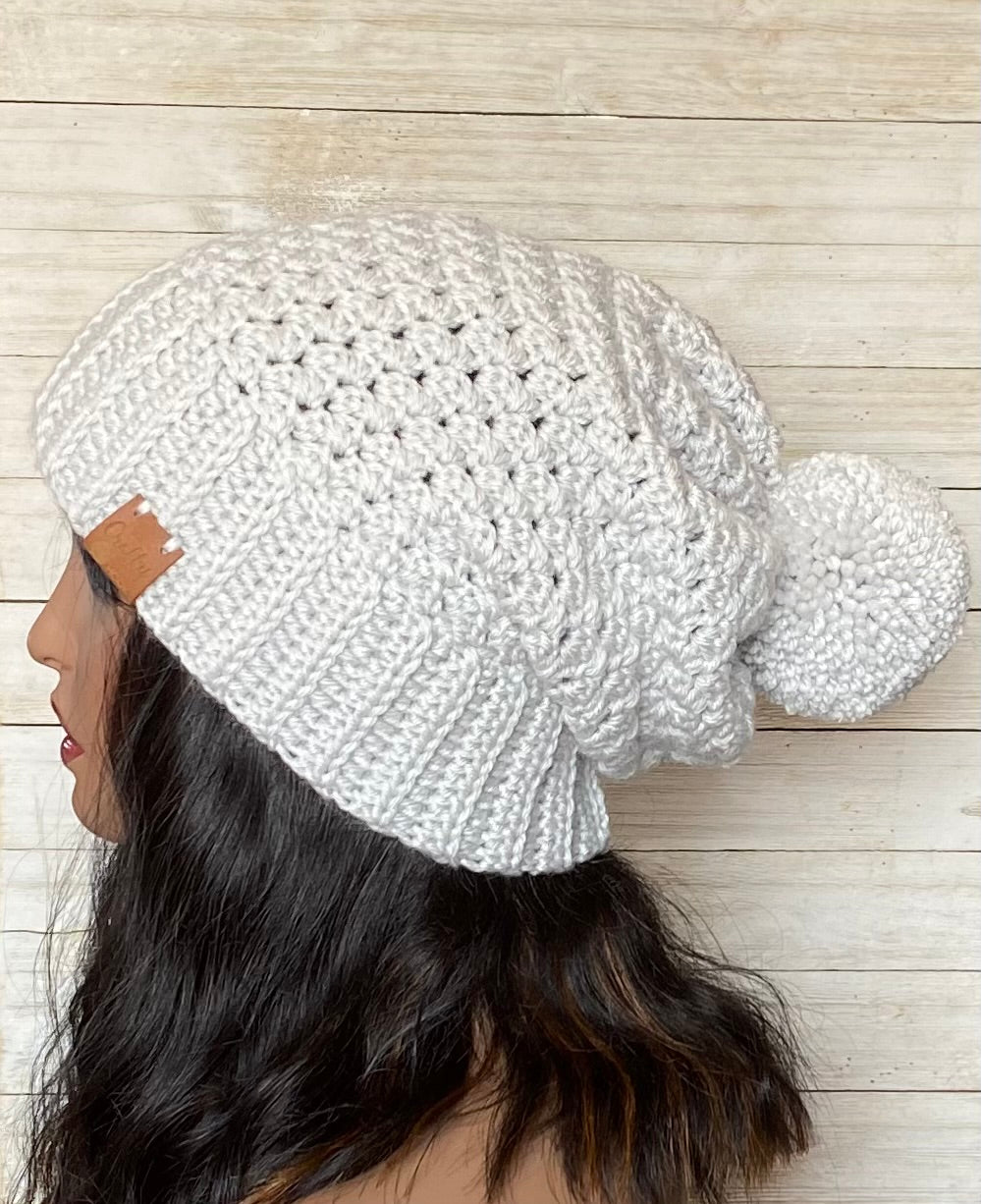 Crochet Beanie Hat with Pom-Pom