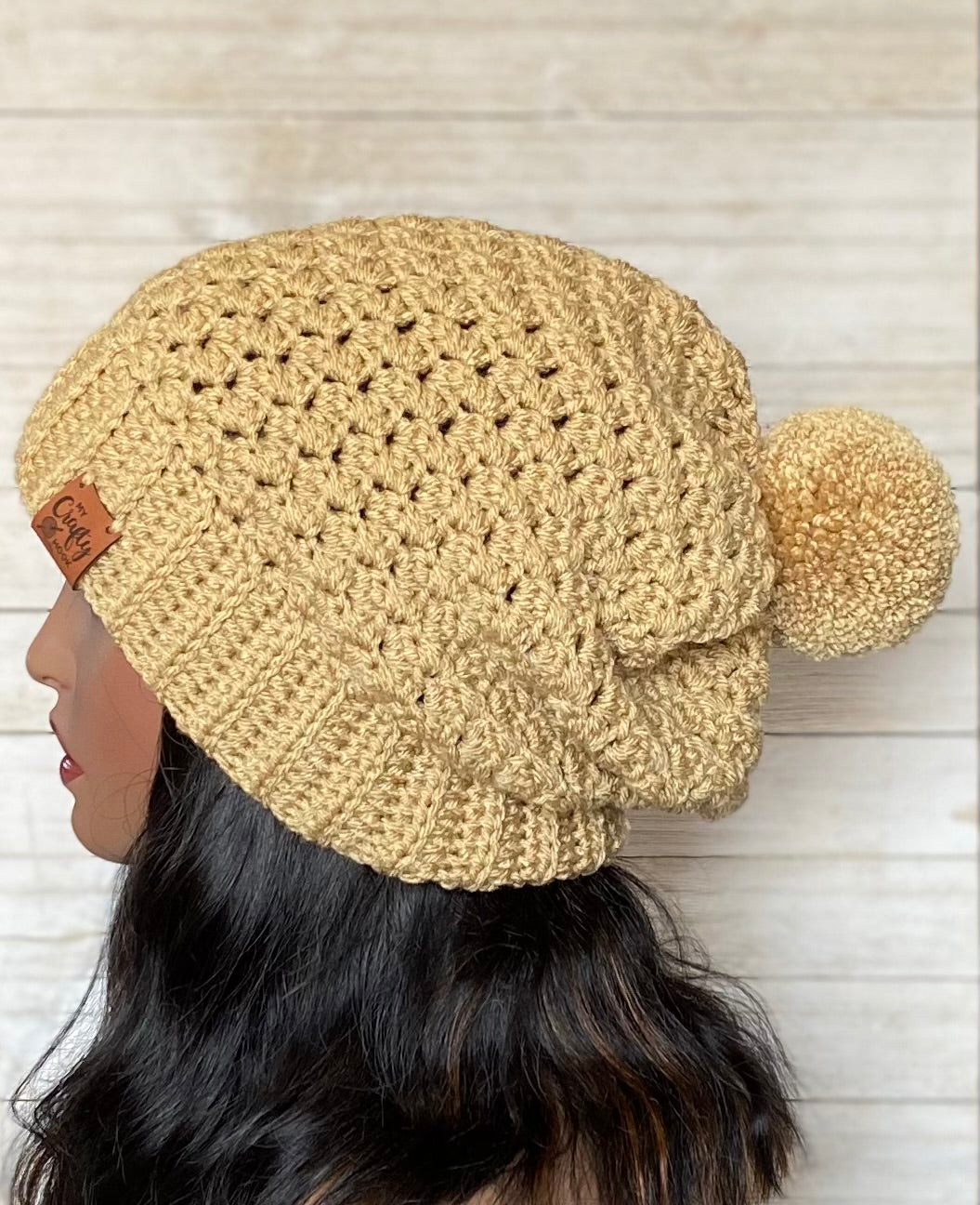 Crochet Beanie Hat with Pom-Pom